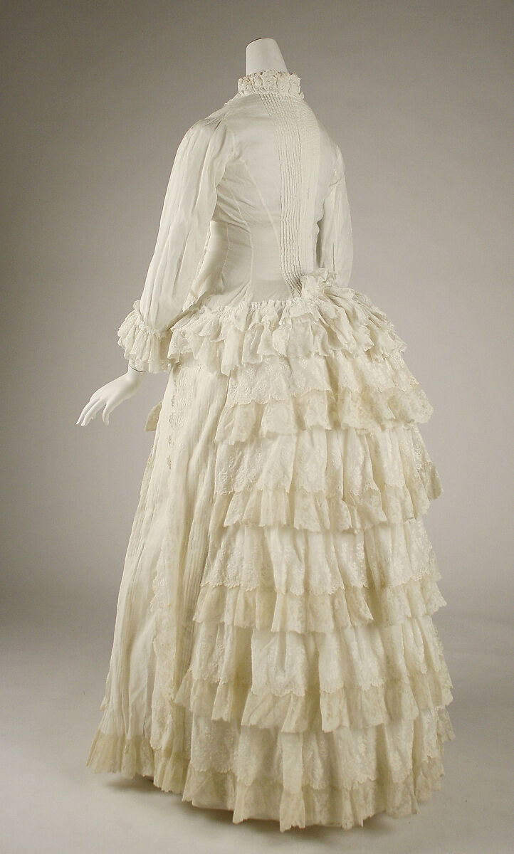 Morning dress, cotton, American