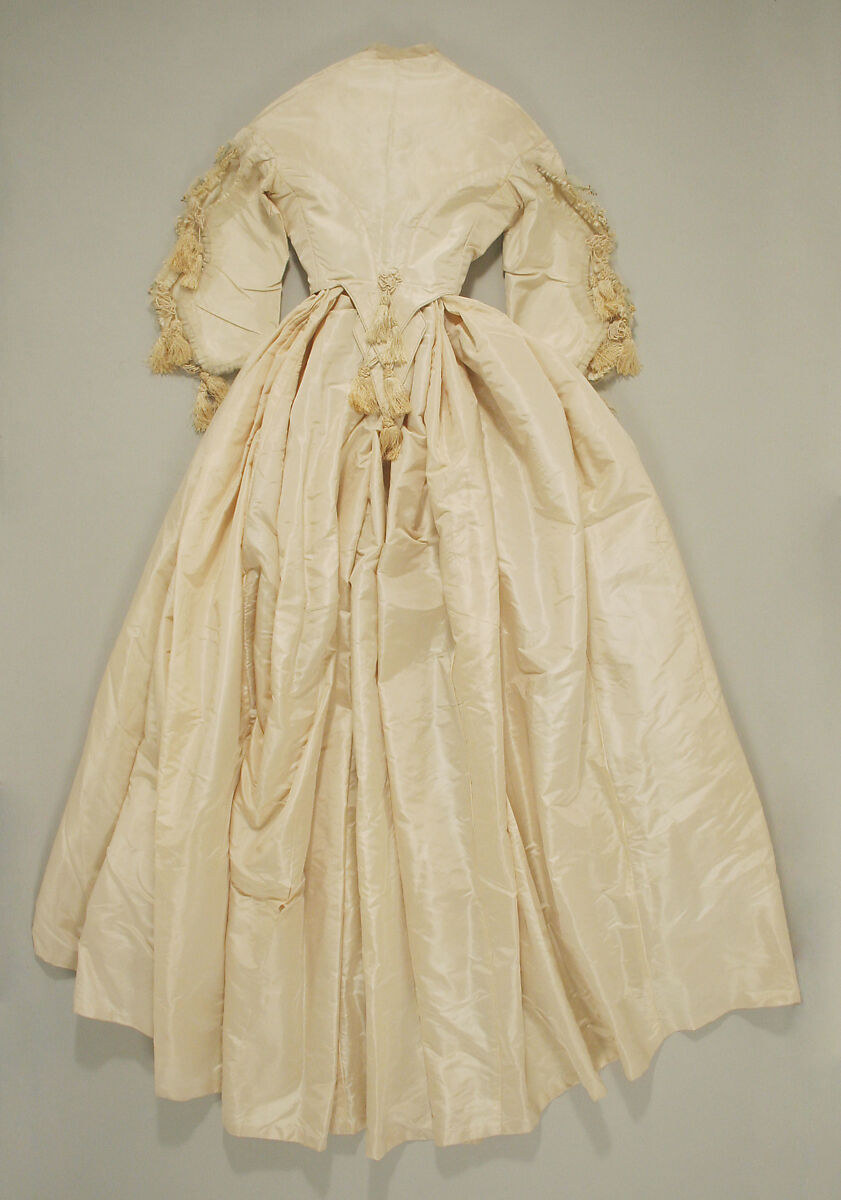 Wedding ensemble, silk, American