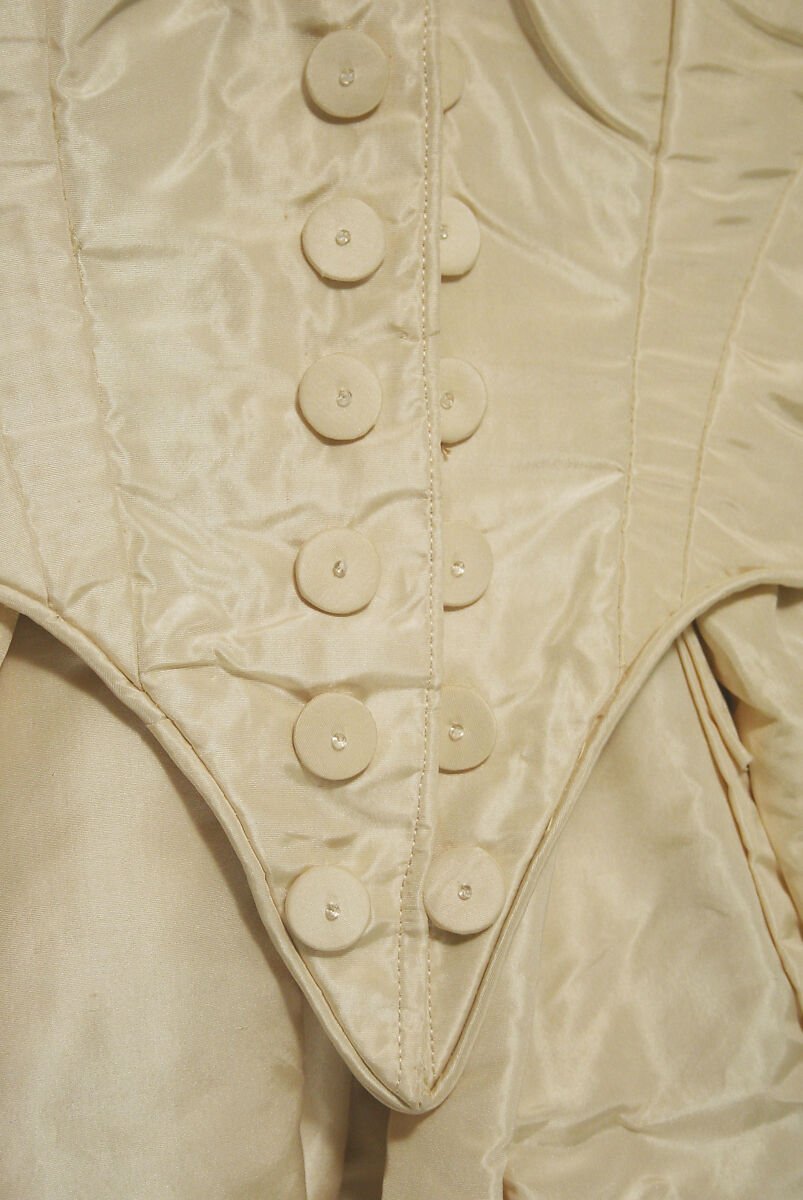 Wedding ensemble, silk, American