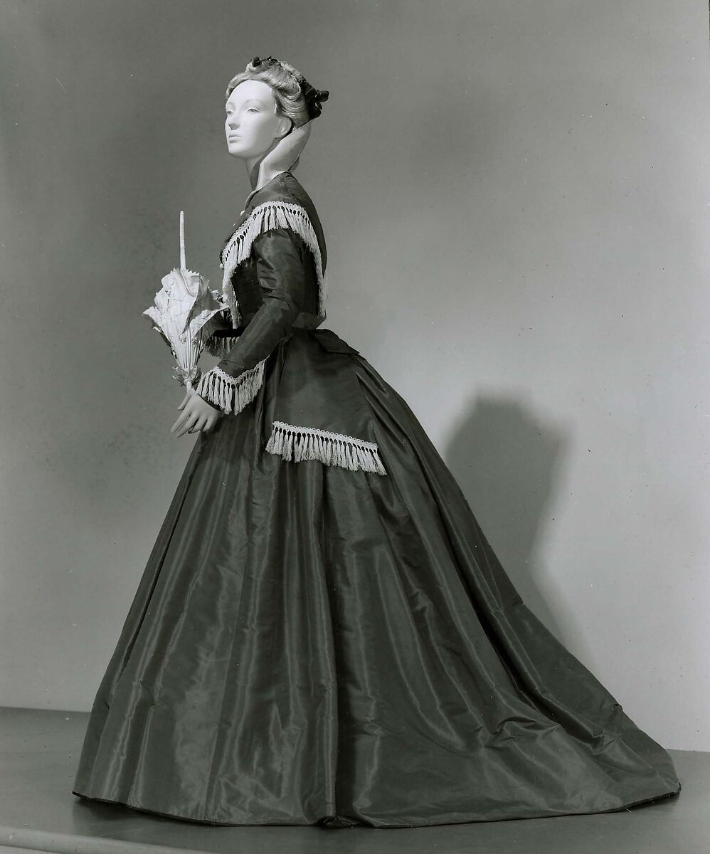 Wedding dress, silk, American