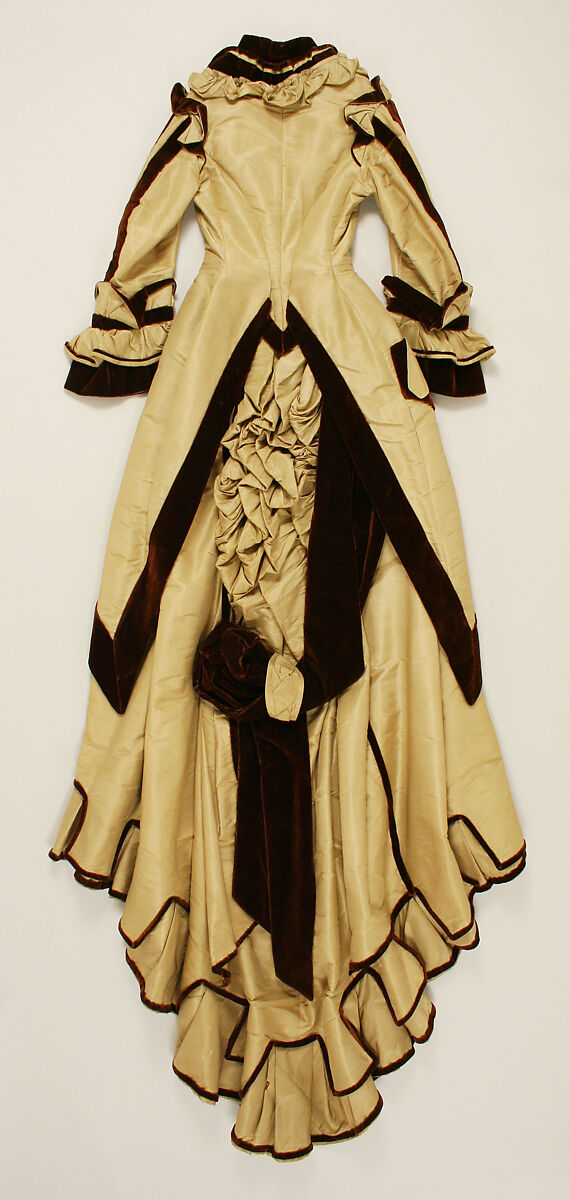 Dress, silk, cotton, American