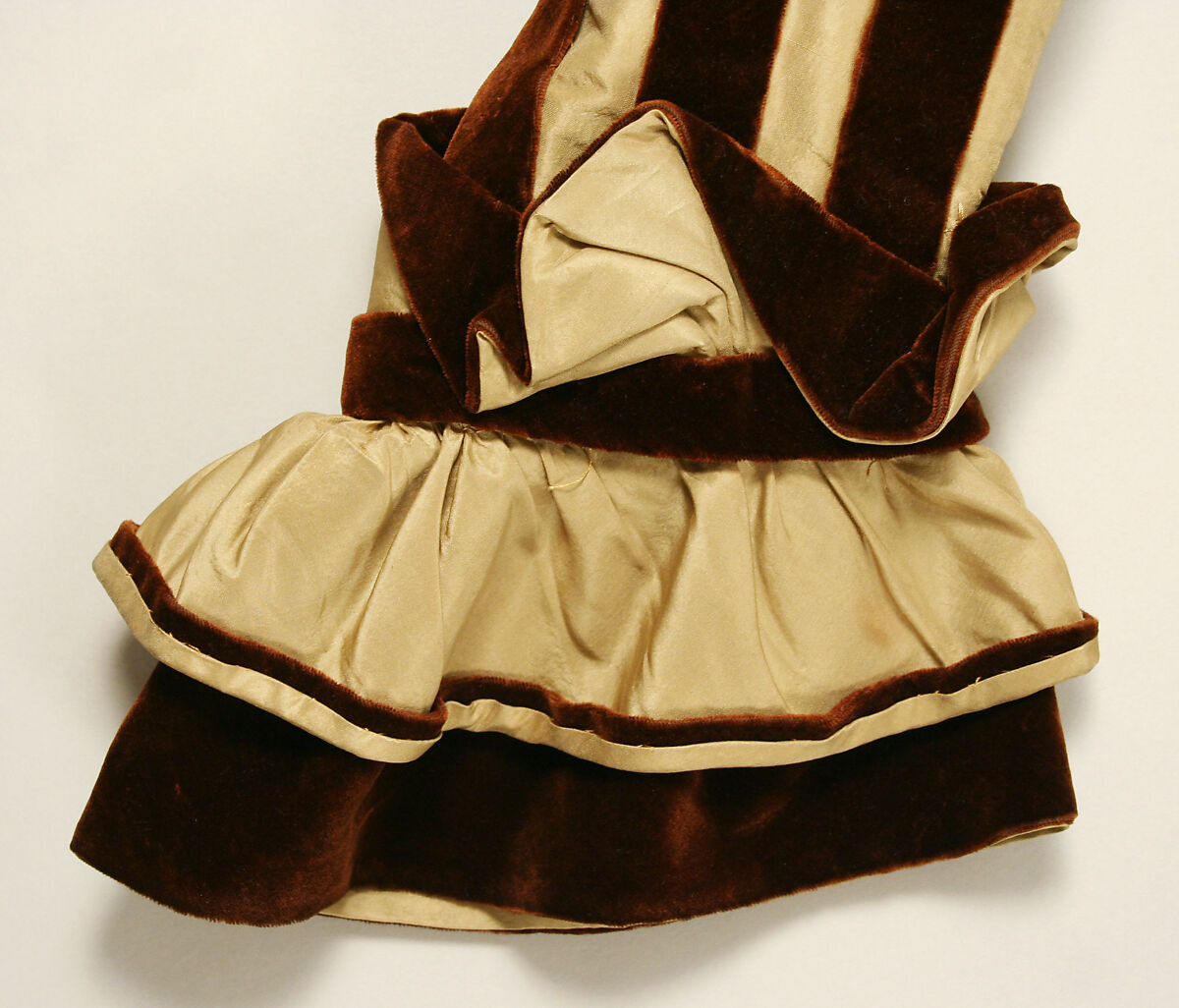 Dress, silk, cotton, American