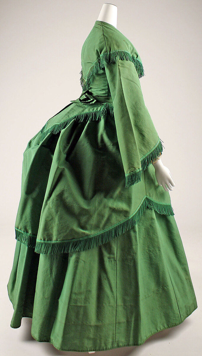 Ensemble, silk, wool, American