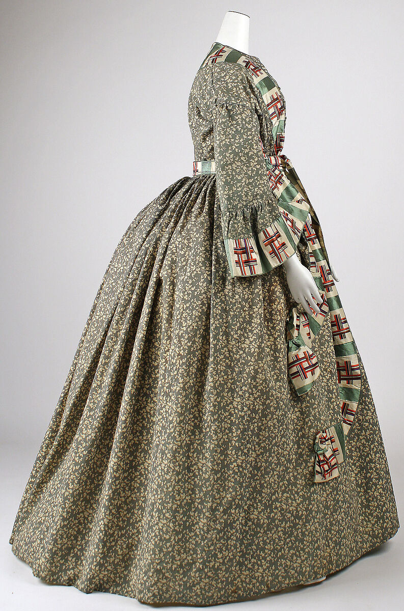 Dressing gown, cotton, silk, American