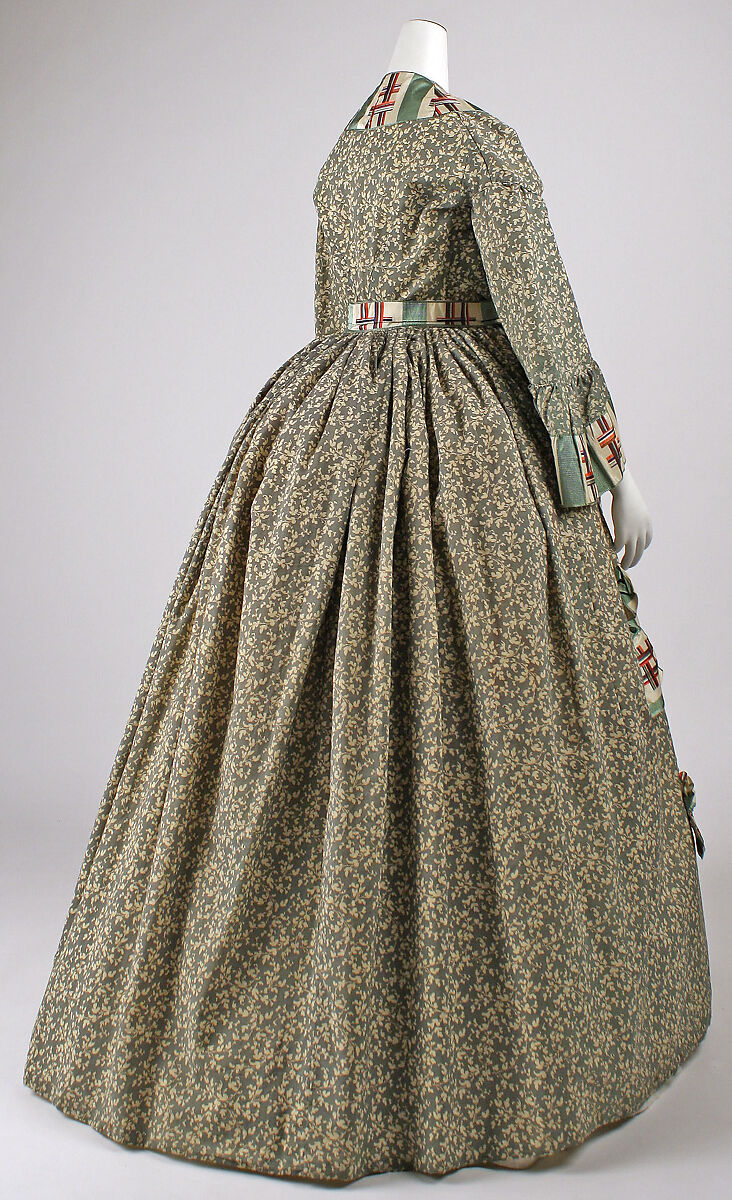 Dressing gown, cotton, silk, American