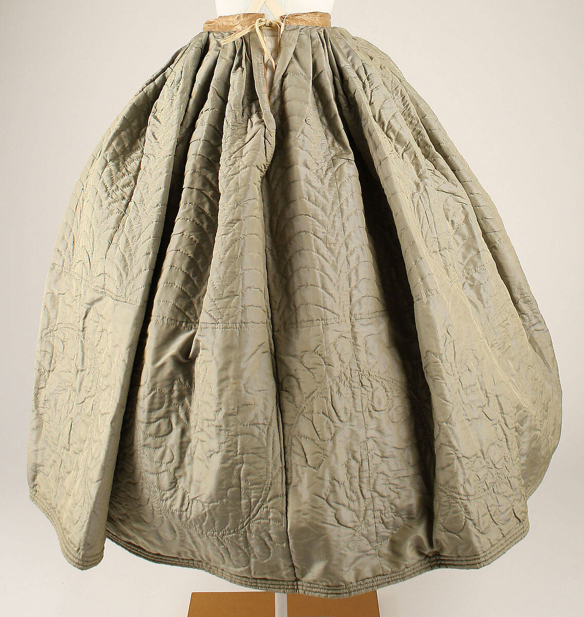 Petticoat, silk, cotton, American 