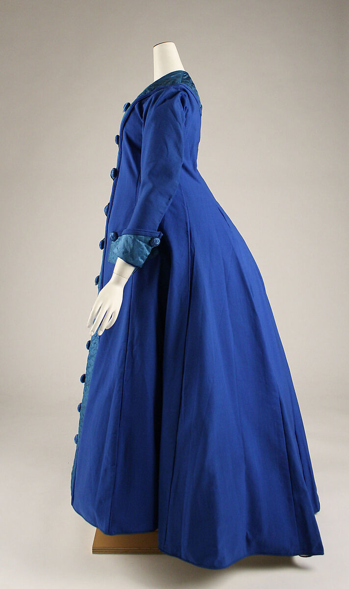 Dressing gown, silk, wool, cotton, American