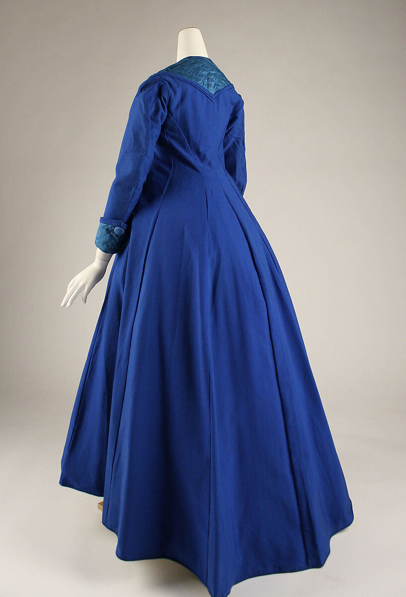 Dressing gown, silk, wool, cotton, American