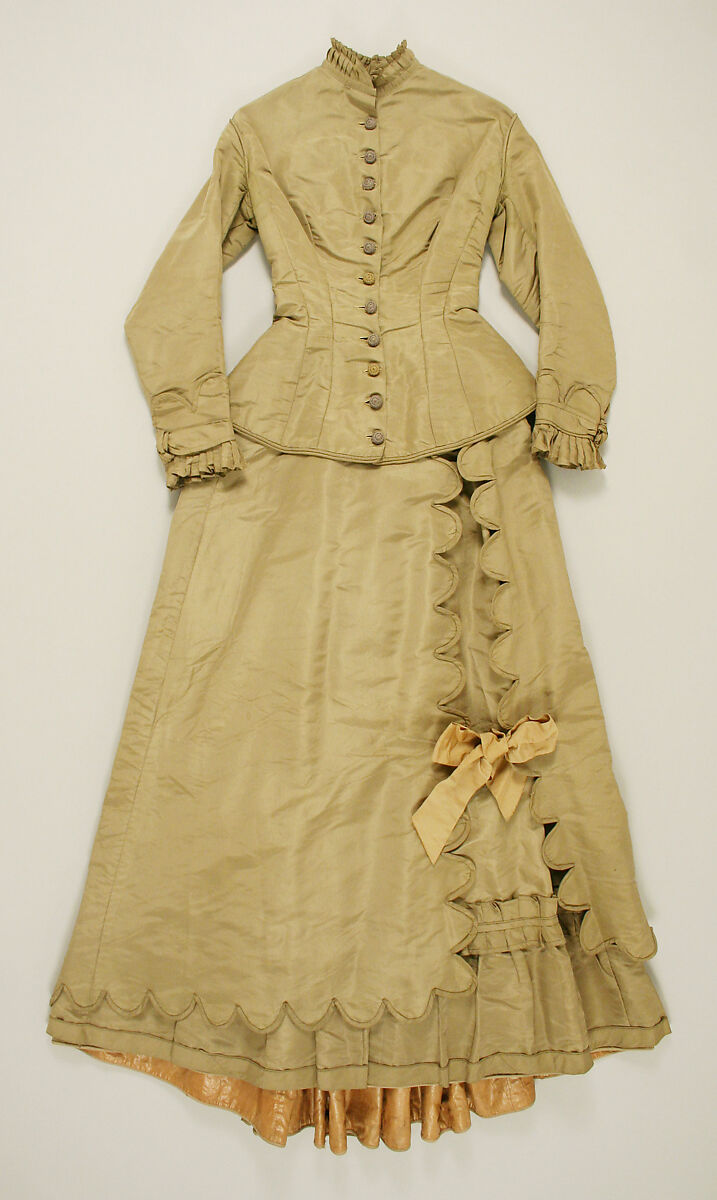 Wedding dress, silk, American 