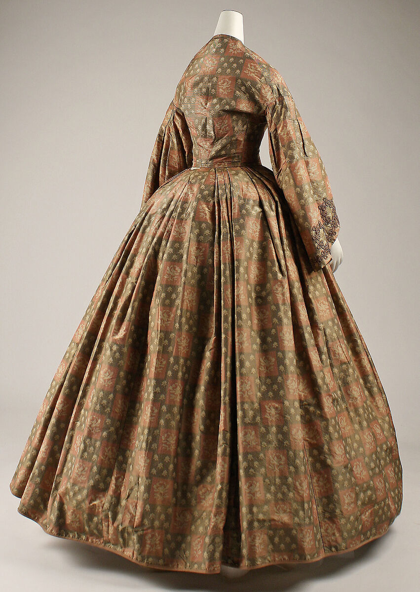 Dress, silk, American