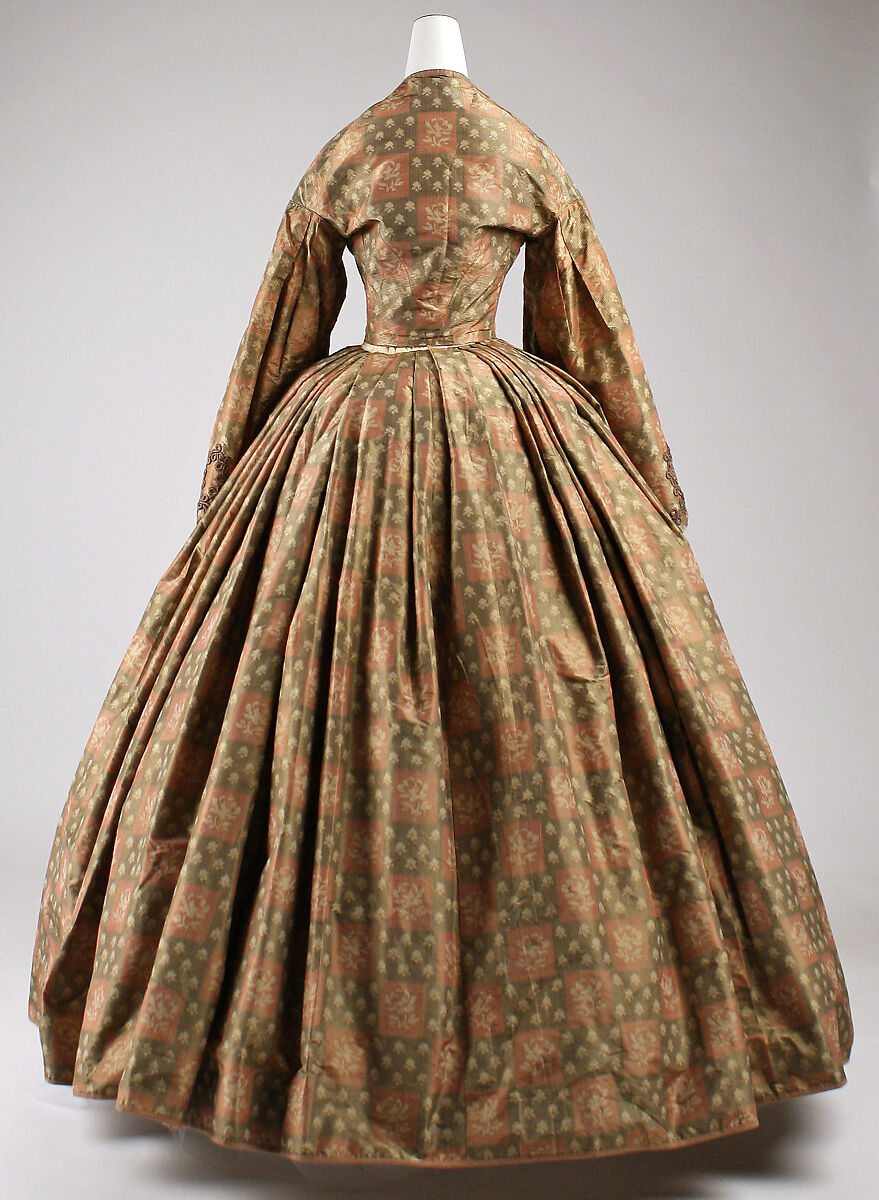 Dress, silk, American