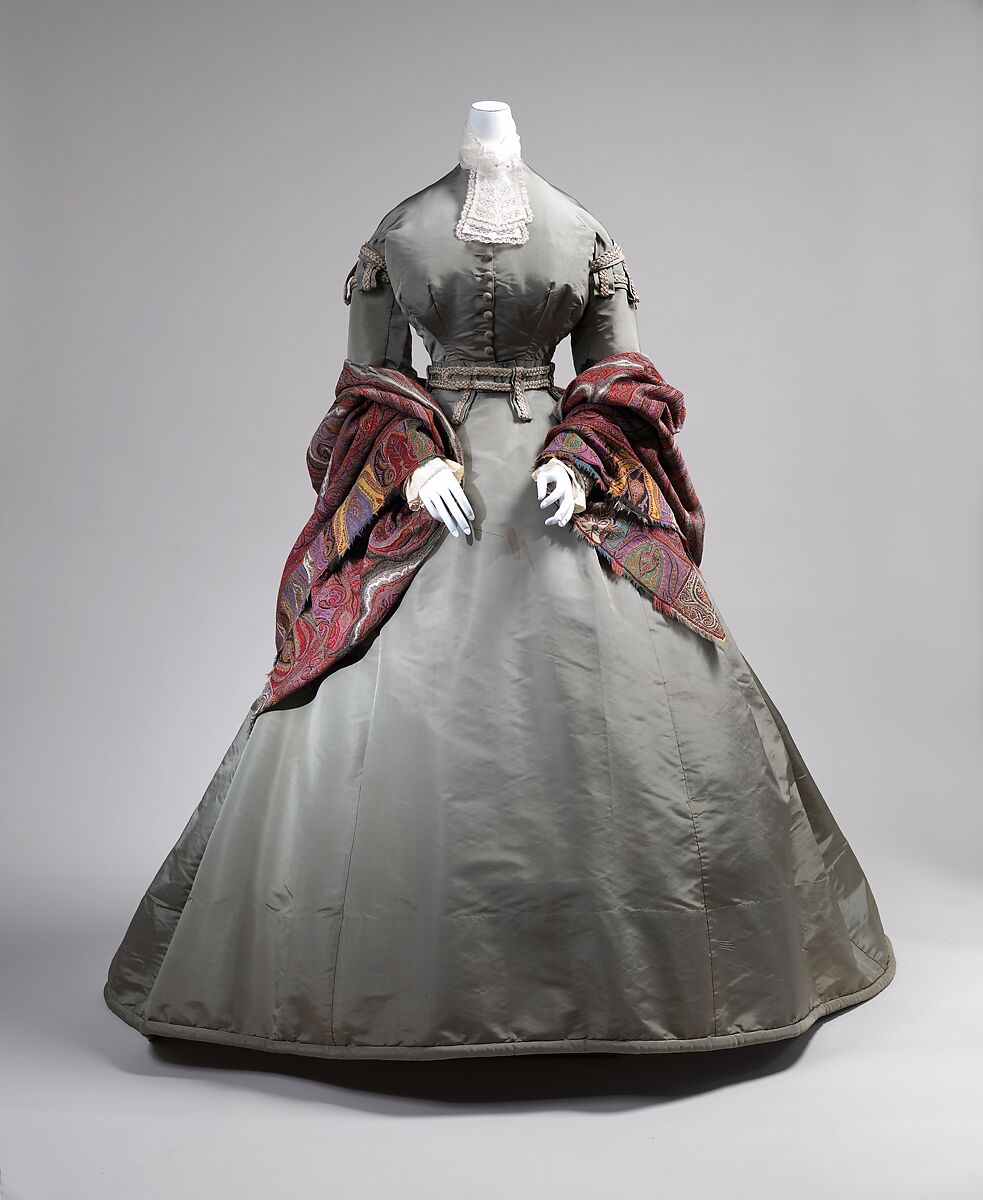 Ensemble, silk, cotton, French