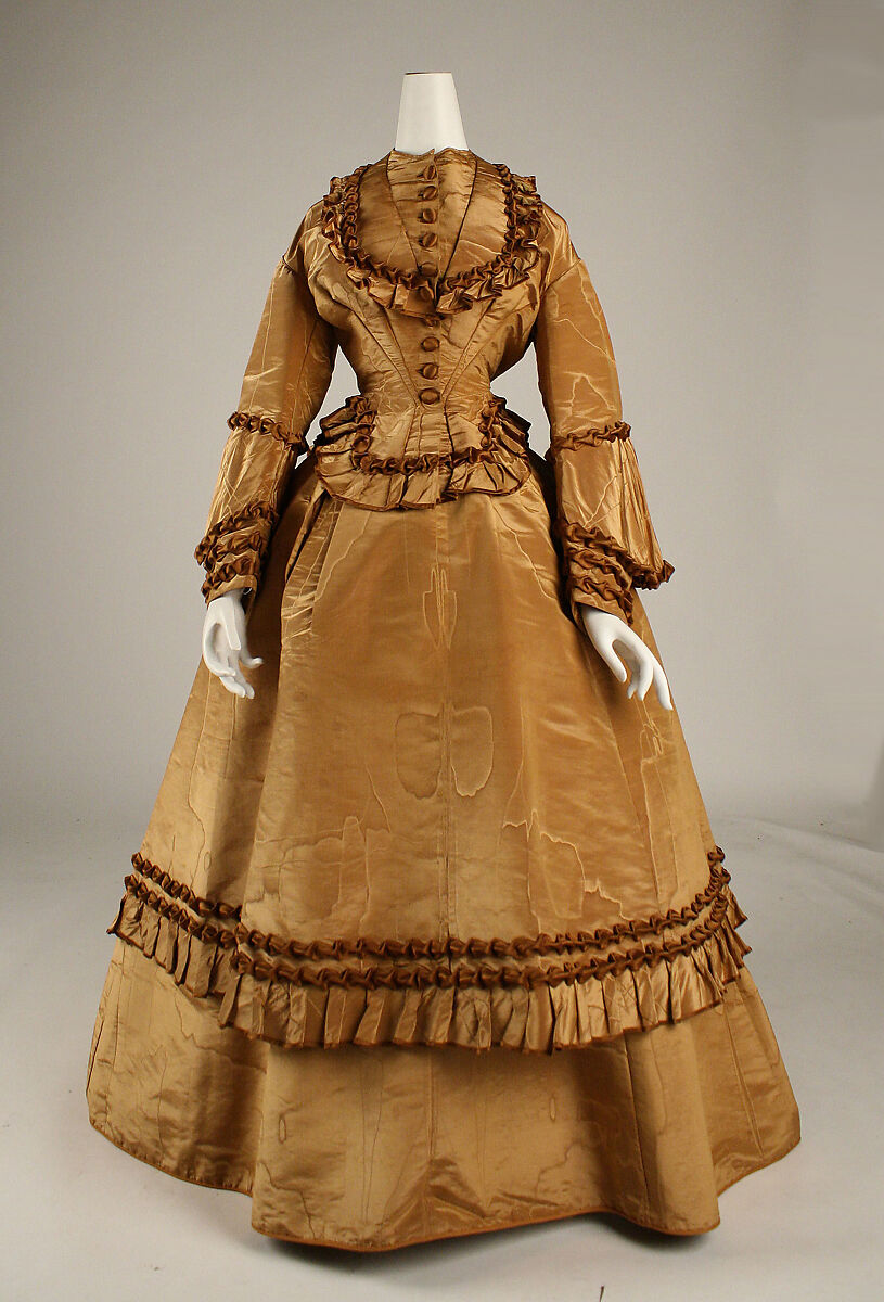 Wedding dress, silk, American 