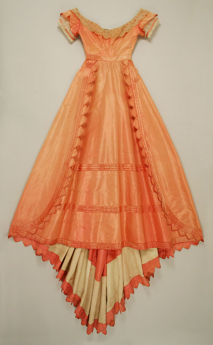 Evening dress, silk, American 