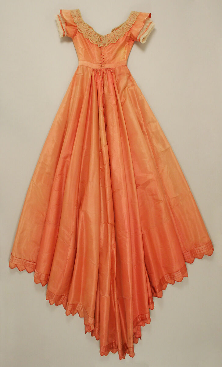 Evening dress, silk, American