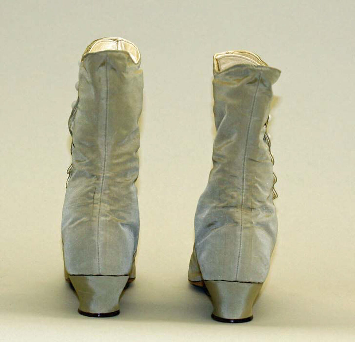 Ensemble, (a-d) silk, cotton; (c, d) leather, American