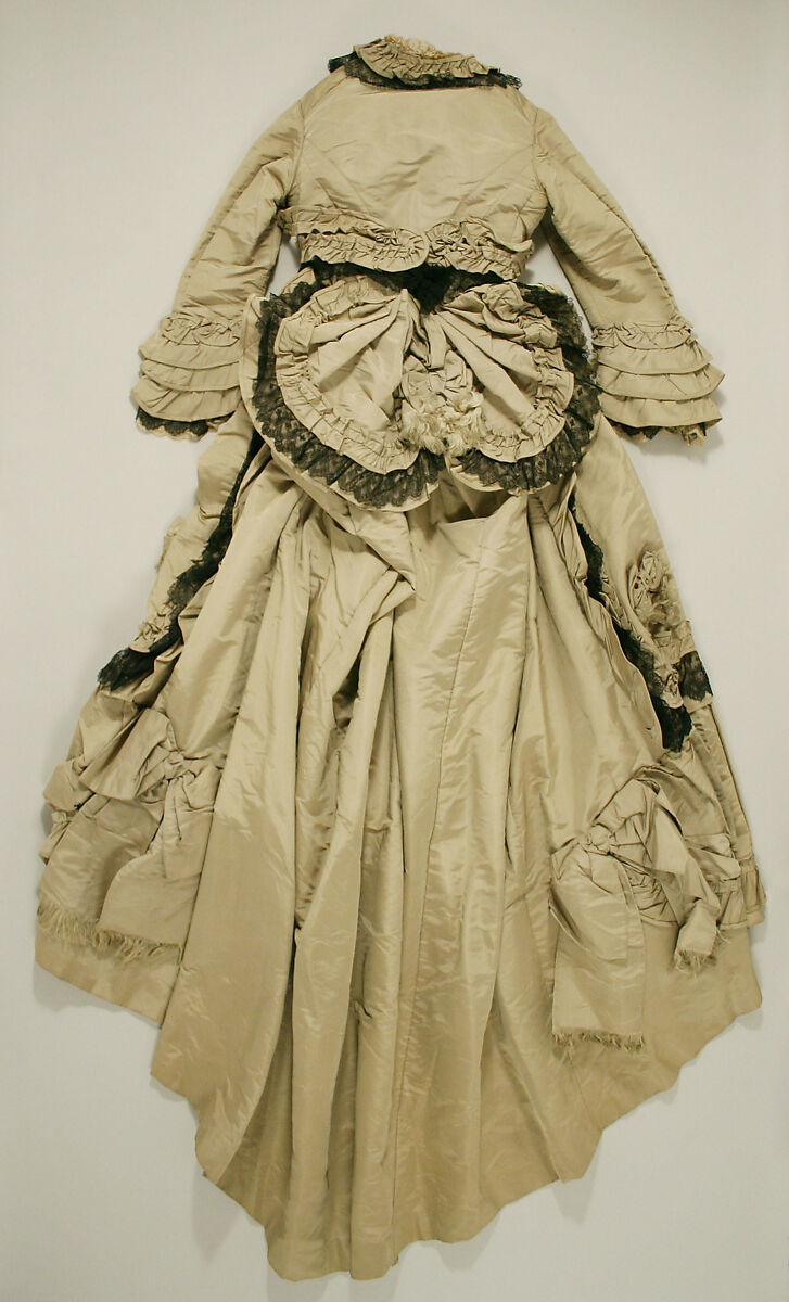 Ensemble, (a-d) silk, cotton; (c, d) leather, American