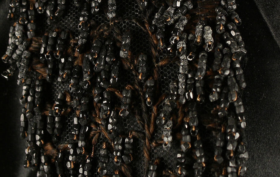 Dinner dress, Maison Pingat (French), silk, jet, French