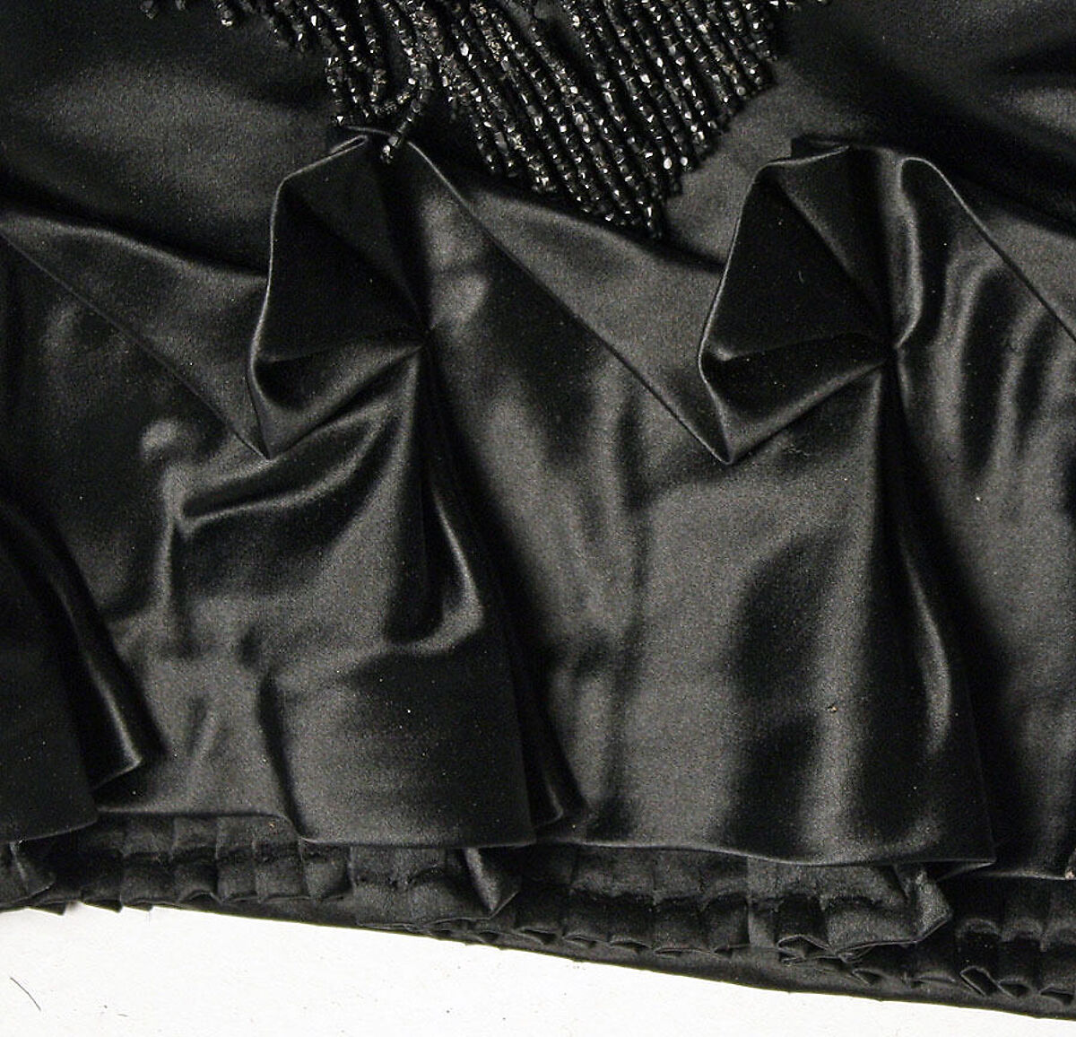 Dinner dress, Maison Pingat (French), silk, jet, French