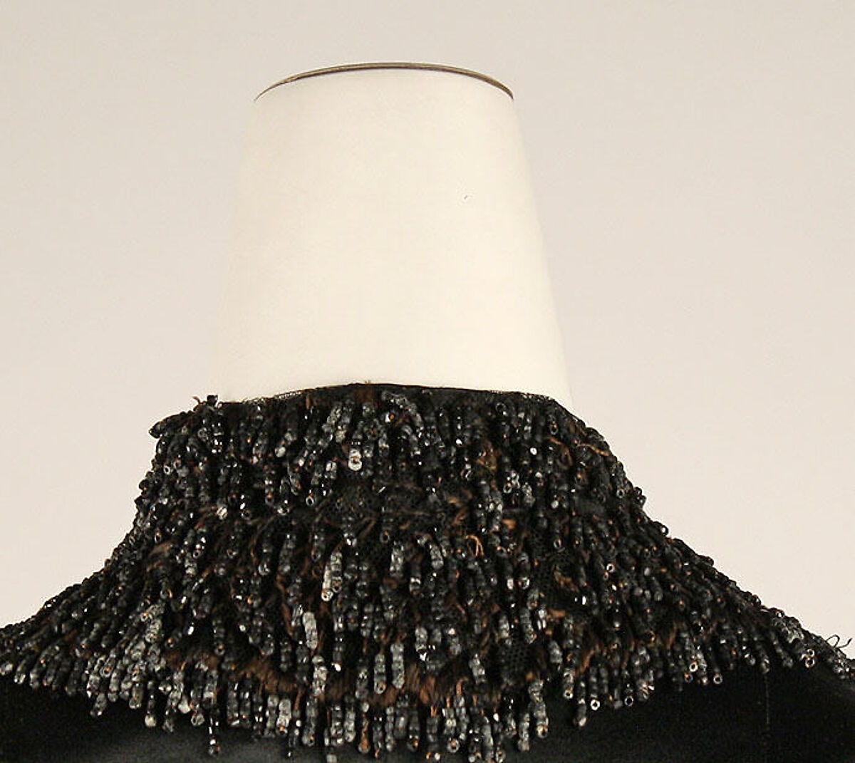 Dinner dress, Maison Pingat (French), silk, jet, French