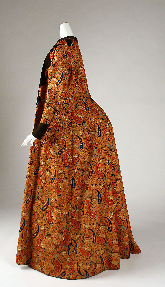 Dressing gown, linen, cotton, American