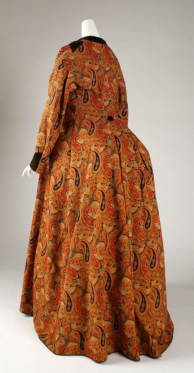 Dressing gown, linen, cotton, American