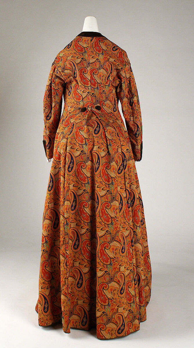 Dressing gown, linen, cotton, American