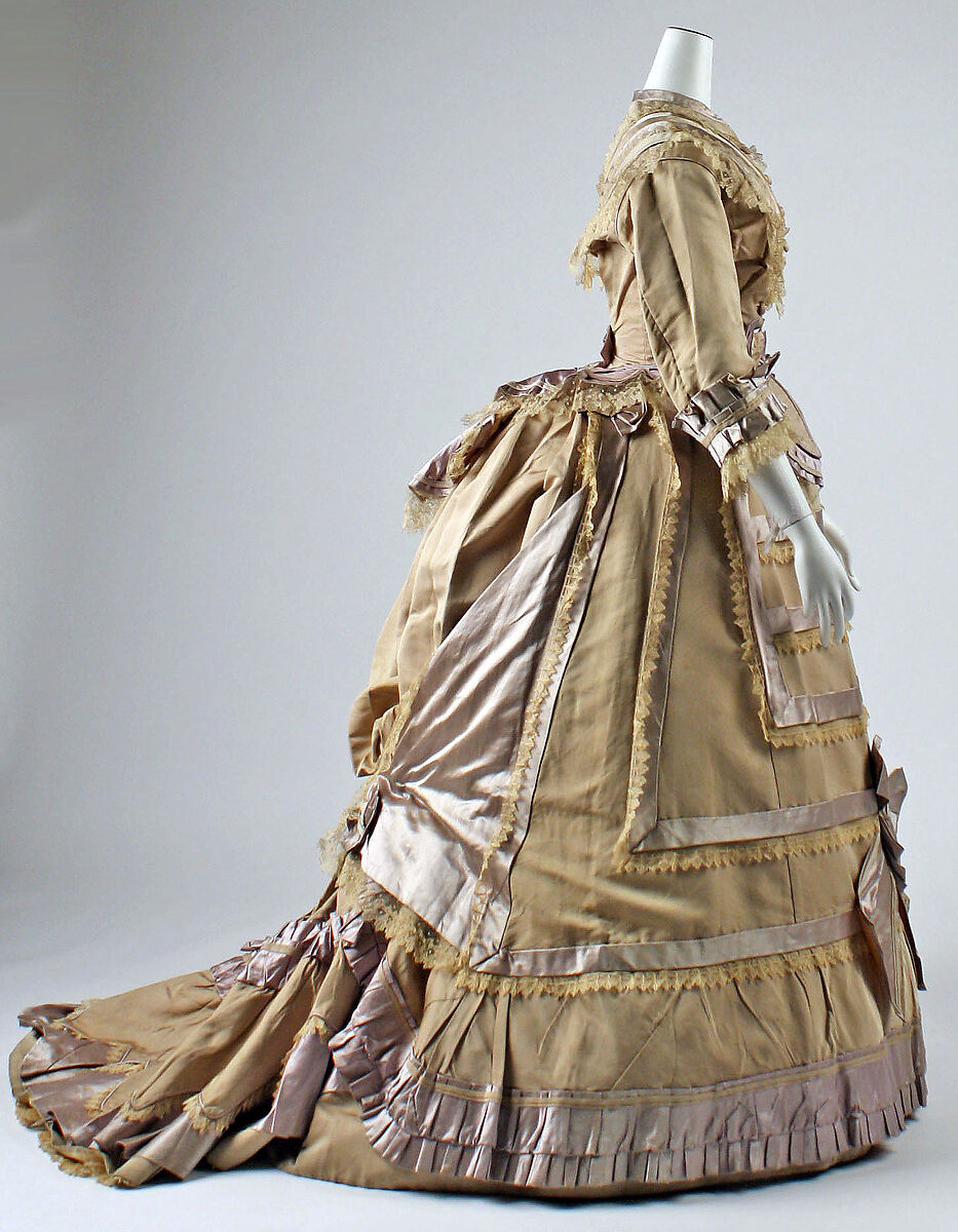 Dress, silk, probably French