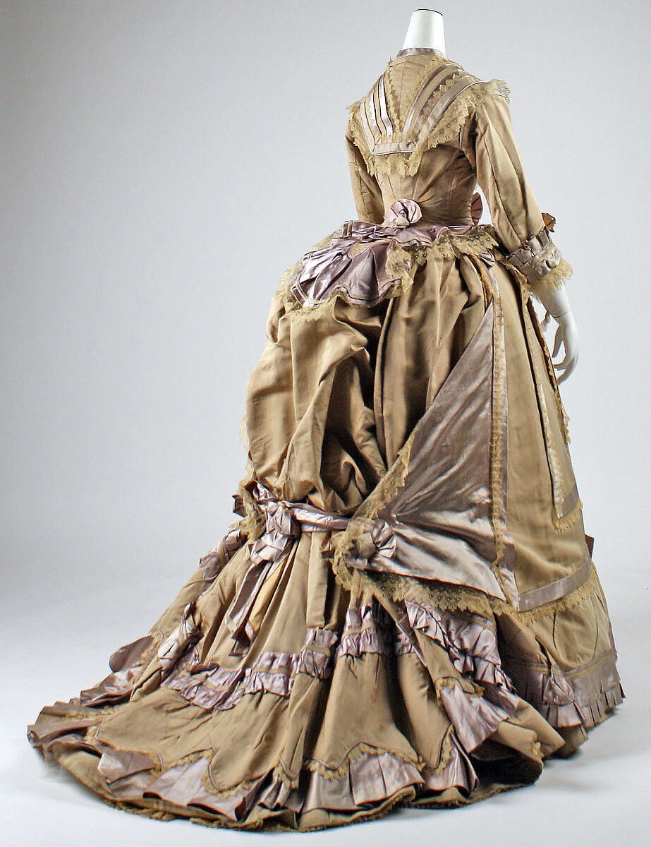 Dress, silk, probably French