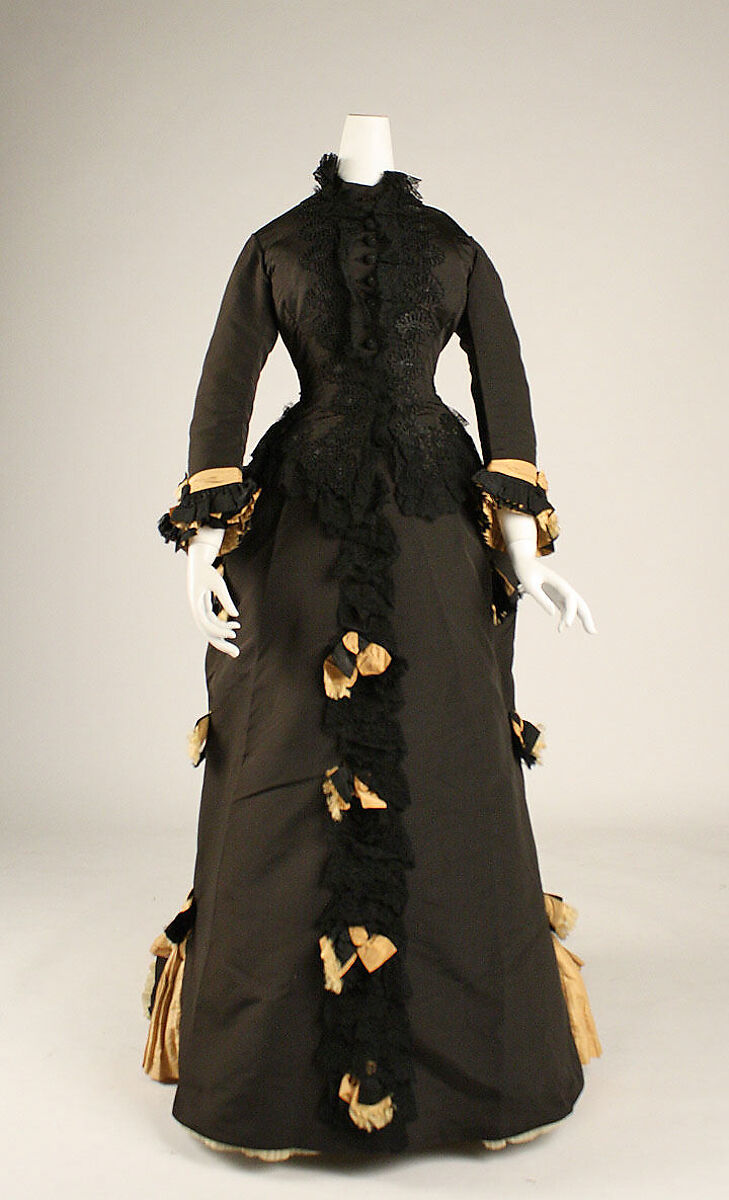 Afternoon dress, A. Corbay (French), silk, French 