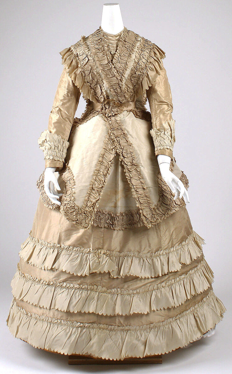 Afternoon dress, silk, American 