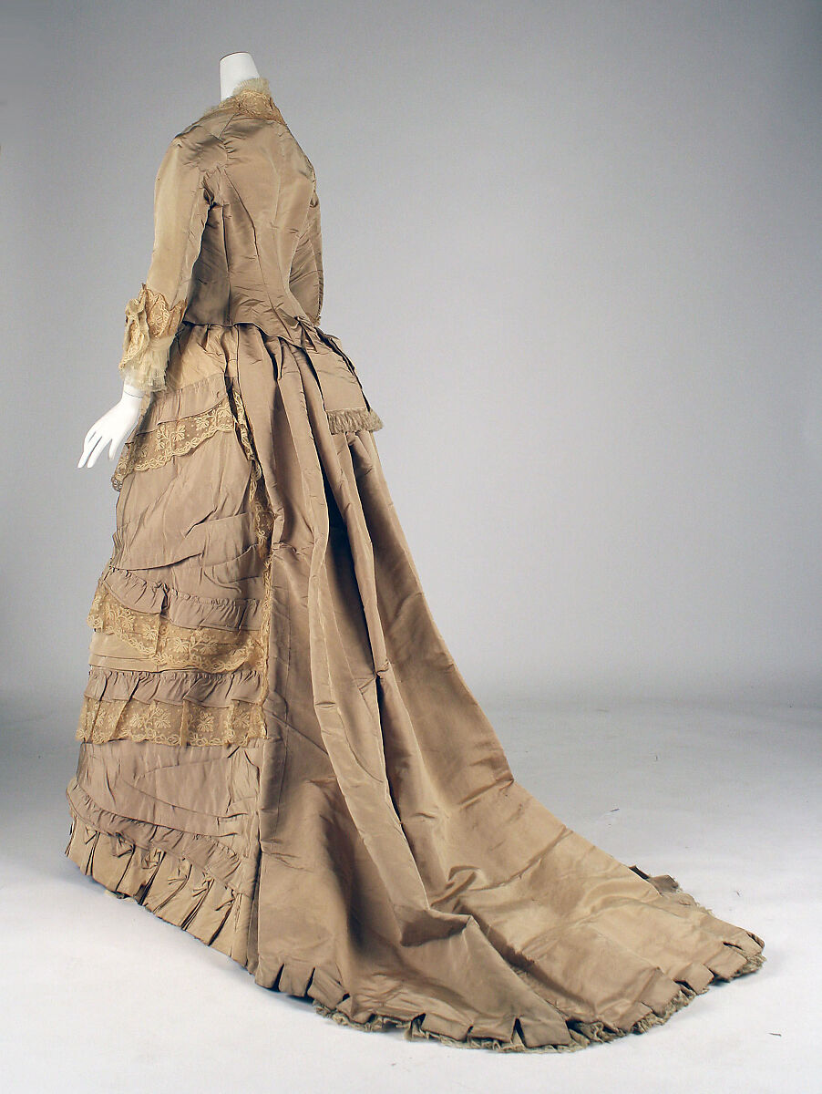 Afternoon dress, Madame Elise, silk, British
