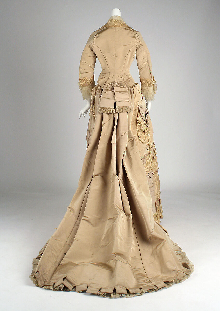 Afternoon dress, Madame Elise, silk, British