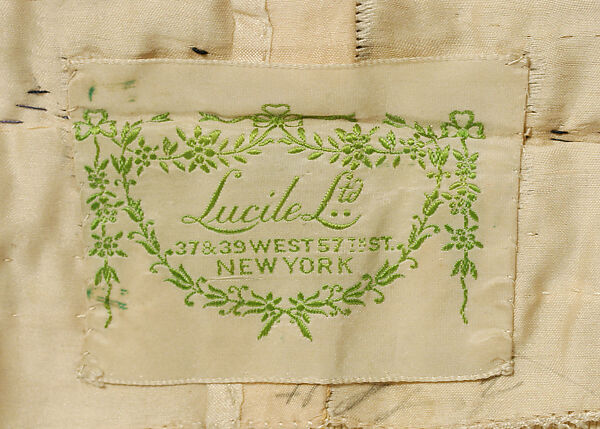 Evening dress, Lucile Ltd., New York (American, 1910–1932), [no medium available], American
