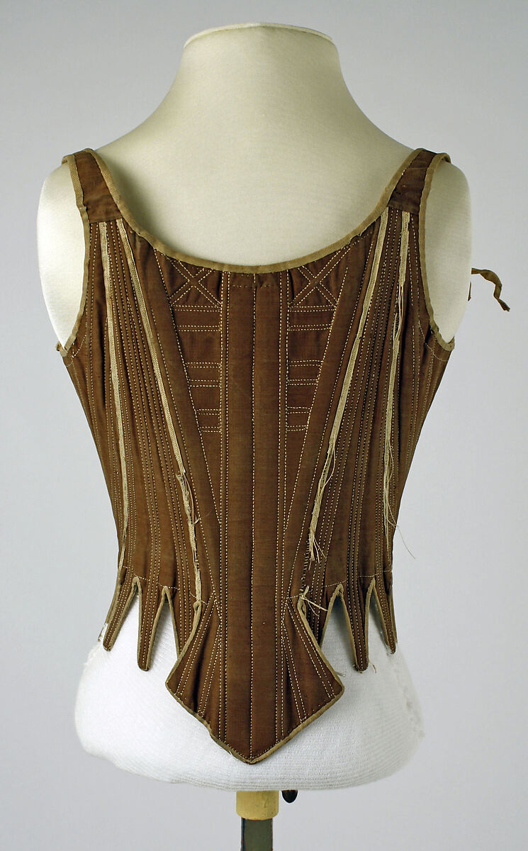 Corset, cotton, silk, American or European