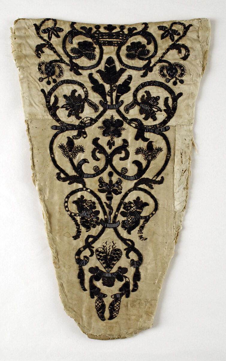 Stomacher, silk, Italian 