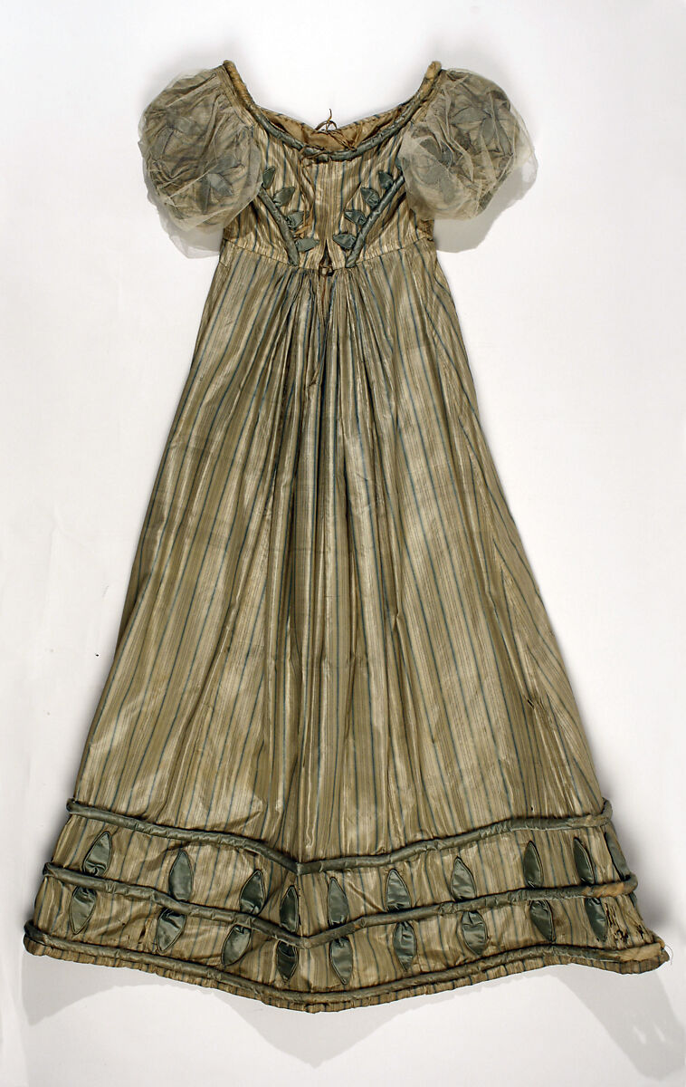 Dress, silk, British