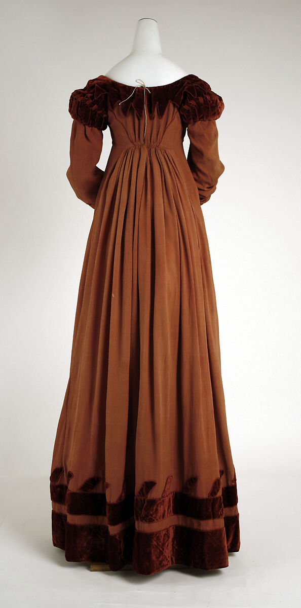 Dress, silk, British