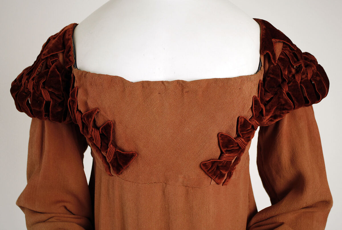 Dress, silk, British