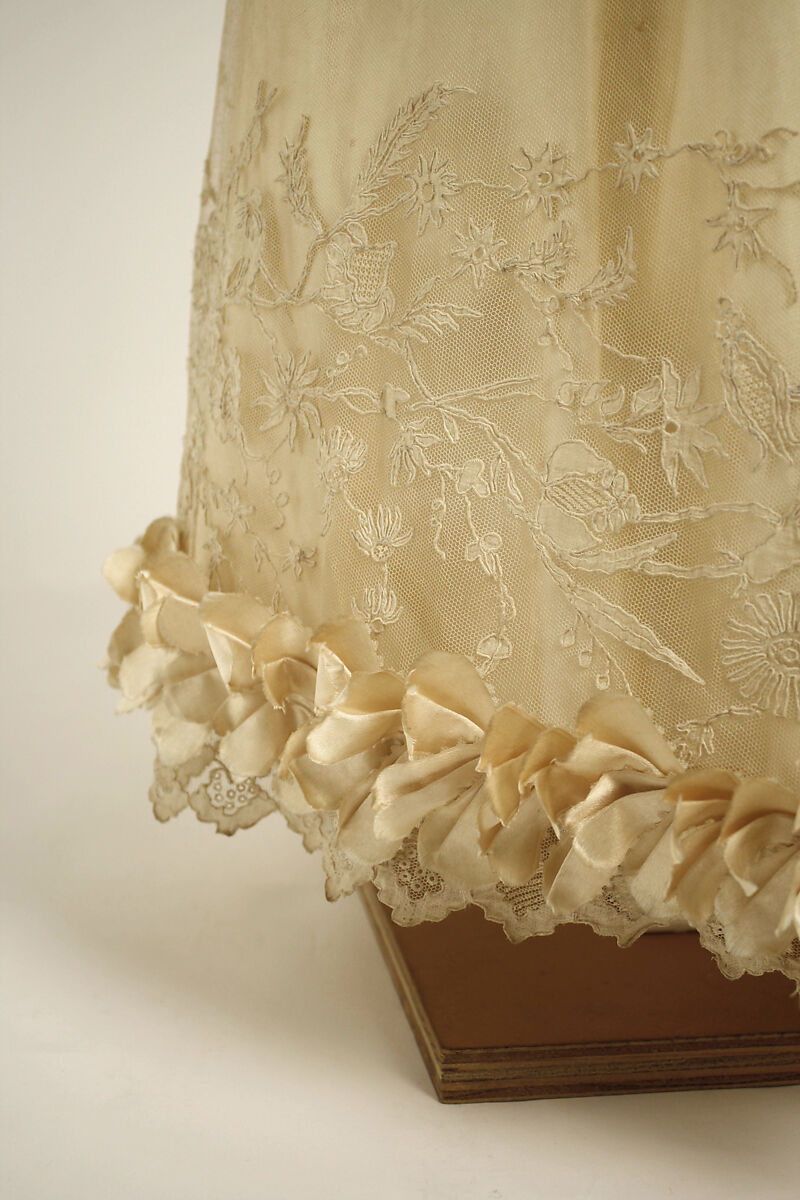 Dress, silk, British