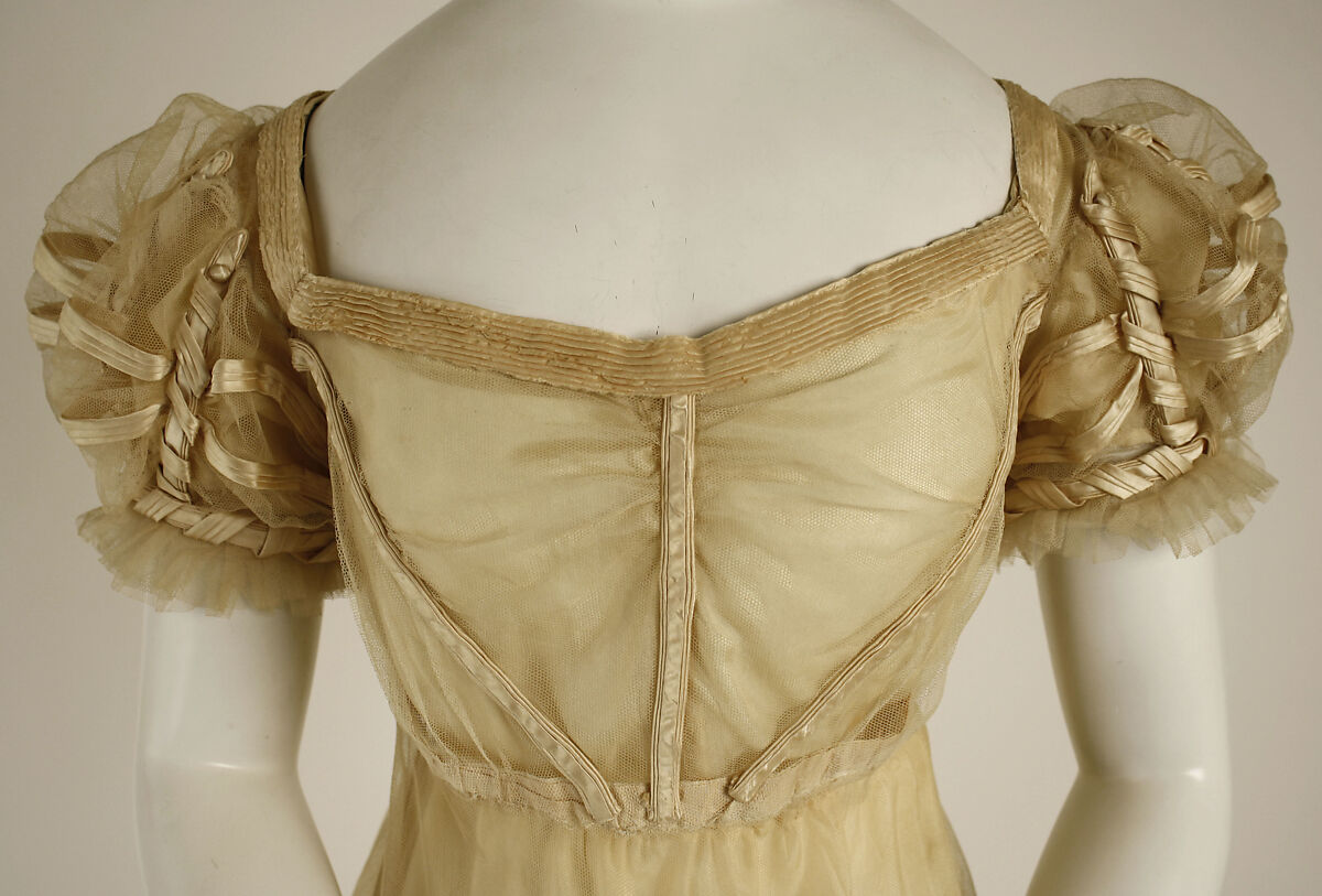 Dress, silk, British