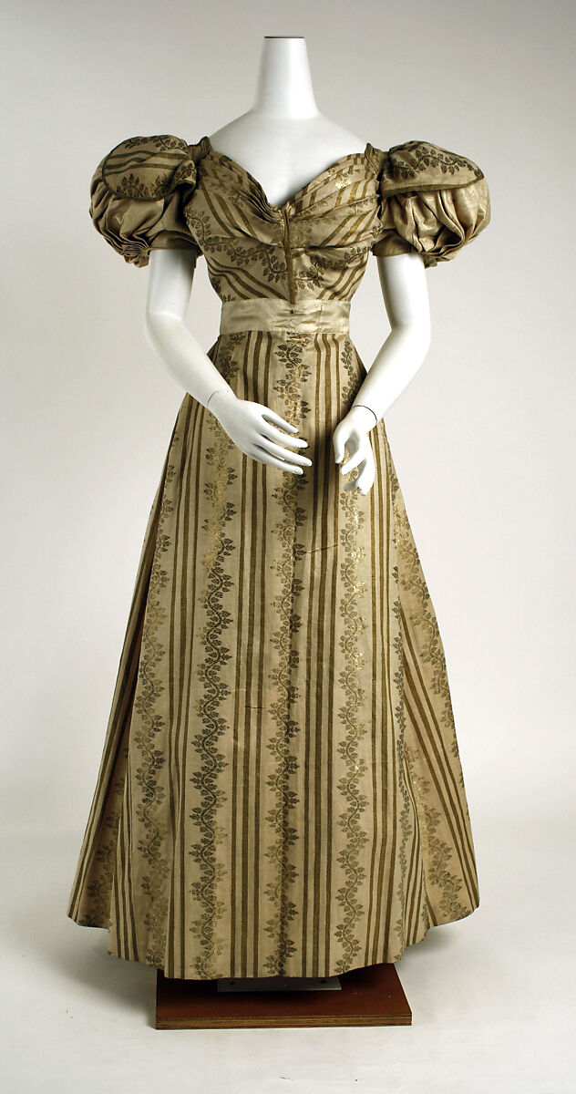 Ball gown, silk, British 