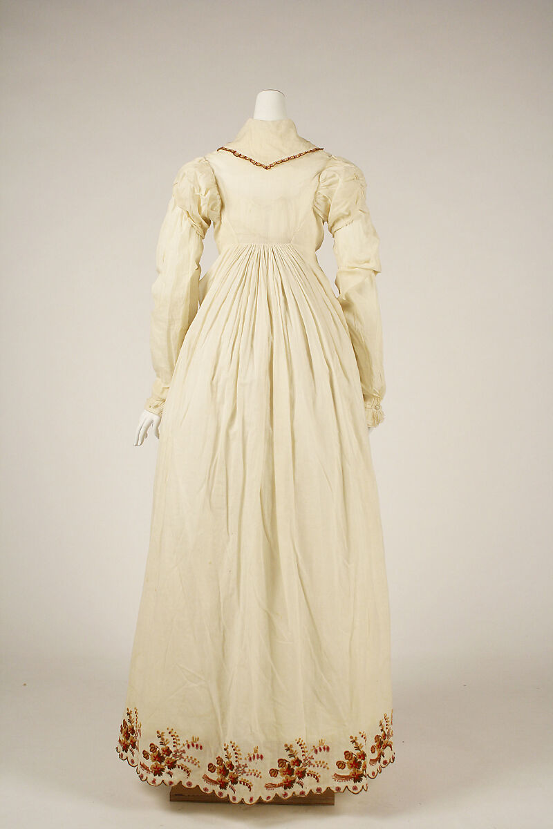 Morning dress, cotton, wool, American