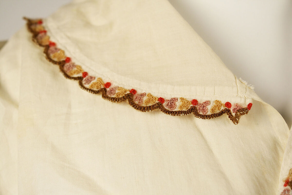 Morning dress, cotton, wool, American