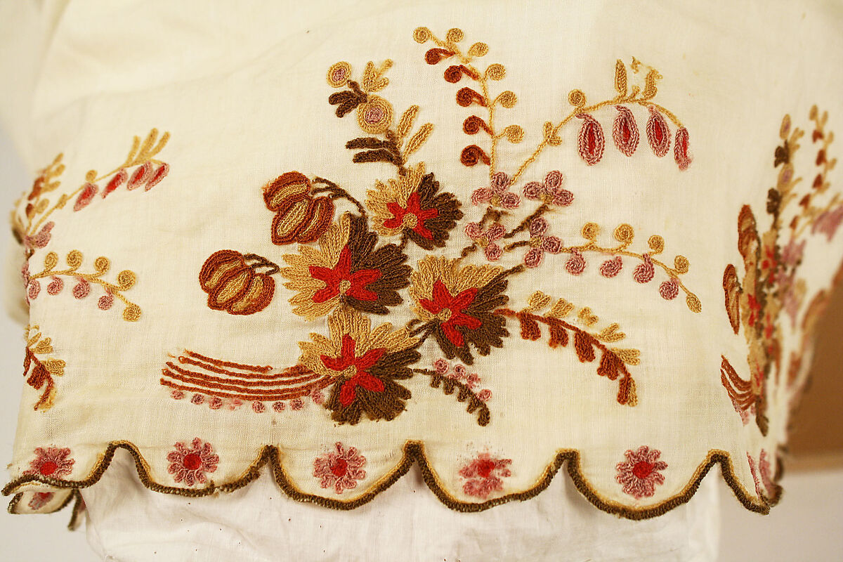 Morning dress, cotton, wool, American