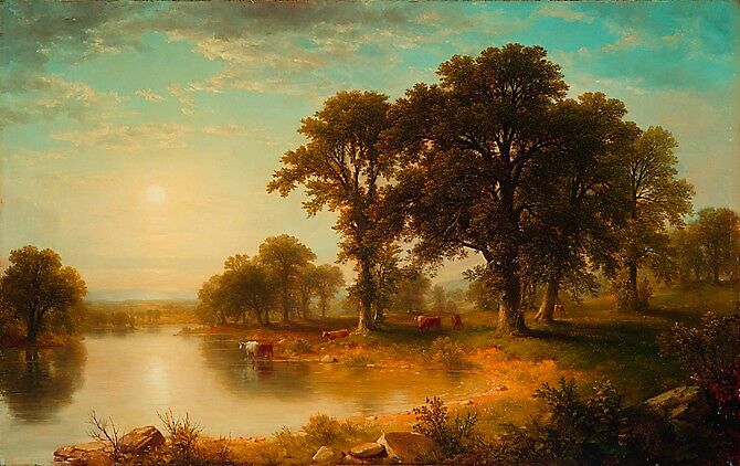 Summer Afternoon, Asher Brown Durand (American, Jefferson, New Jersey 1796–1886 Maplewood, New Jersey), Oil on canvas, American