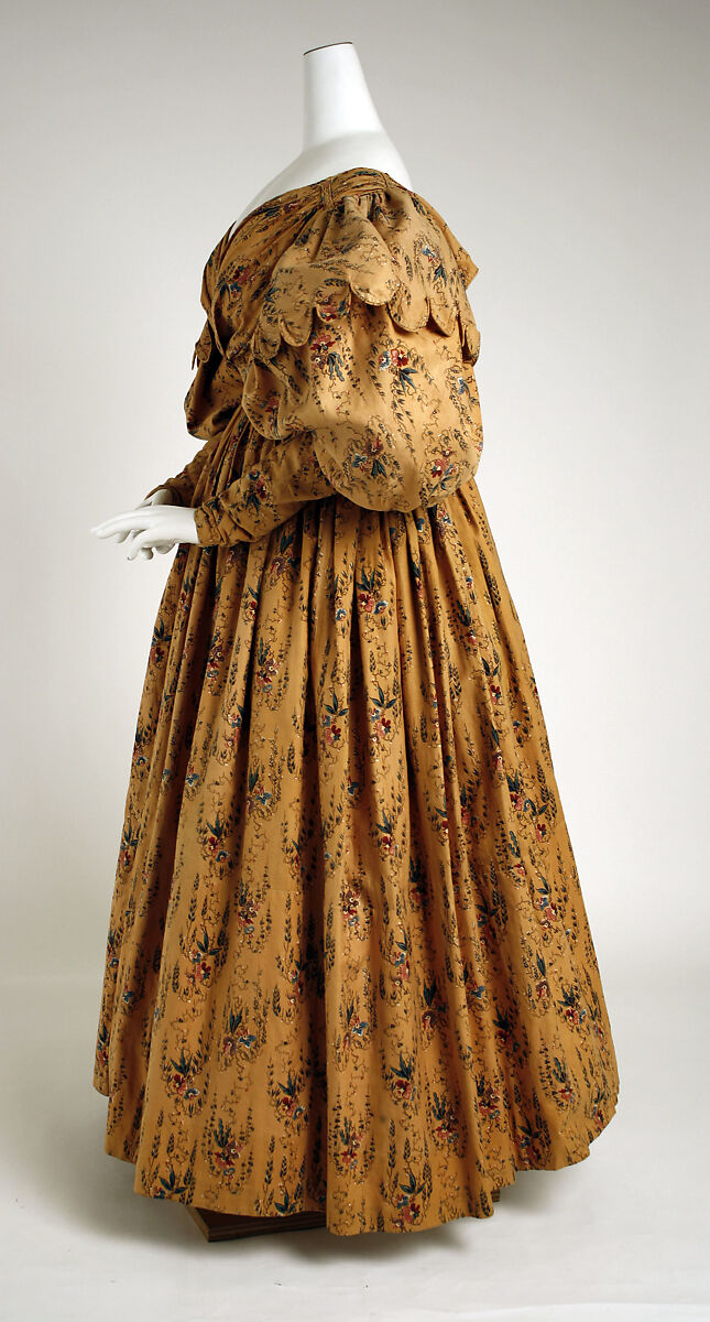 Walking dress, cotton, British