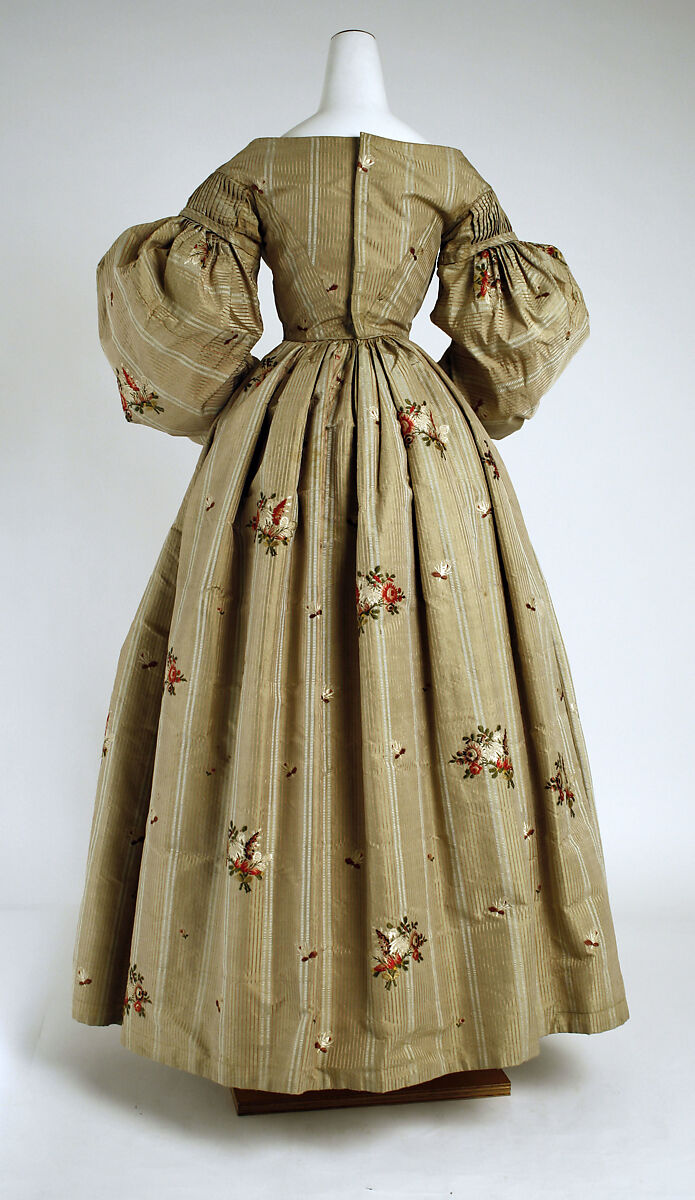 Dress, silk, British