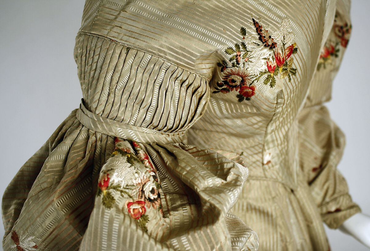 Dress, silk, British