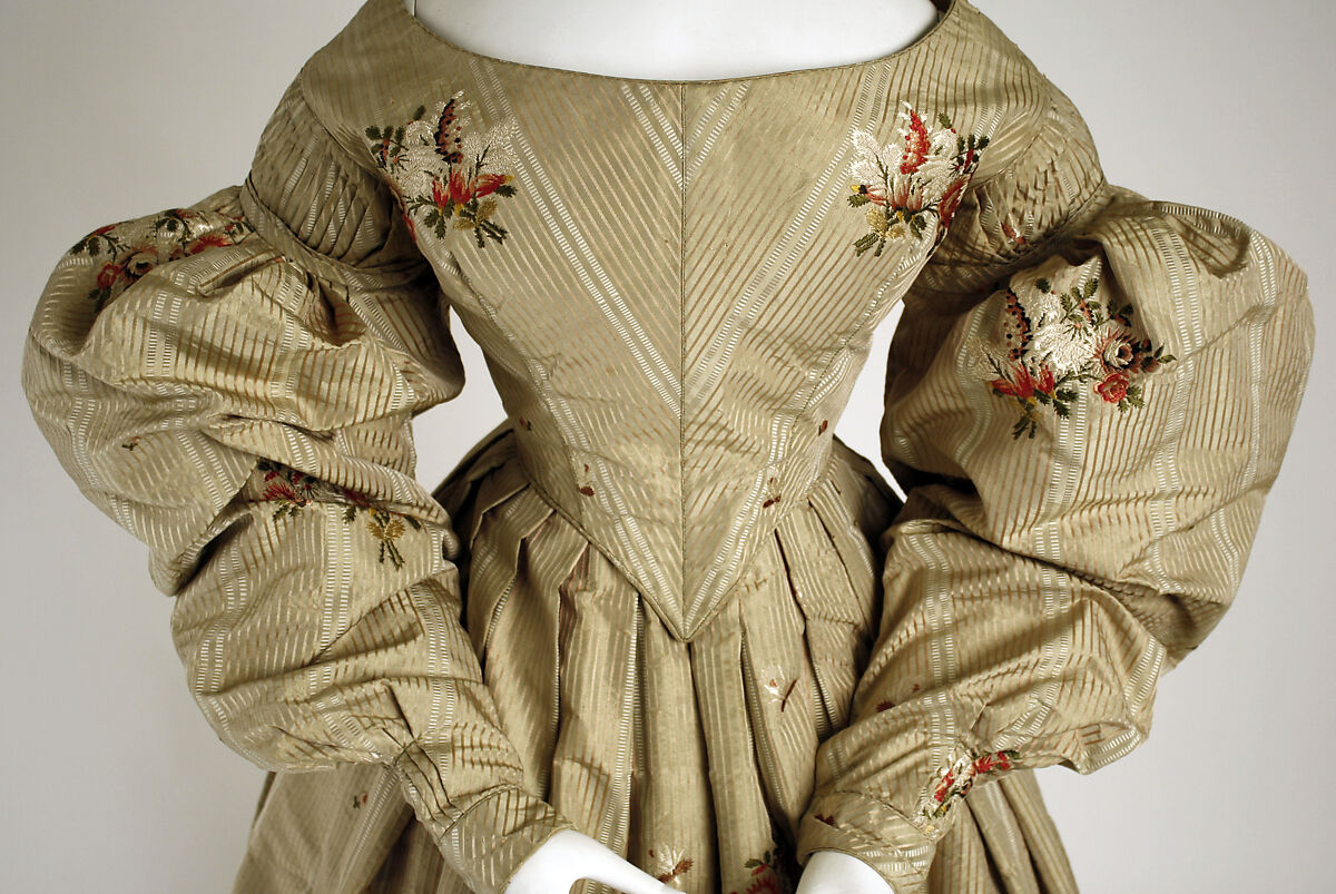 Dress, silk, British